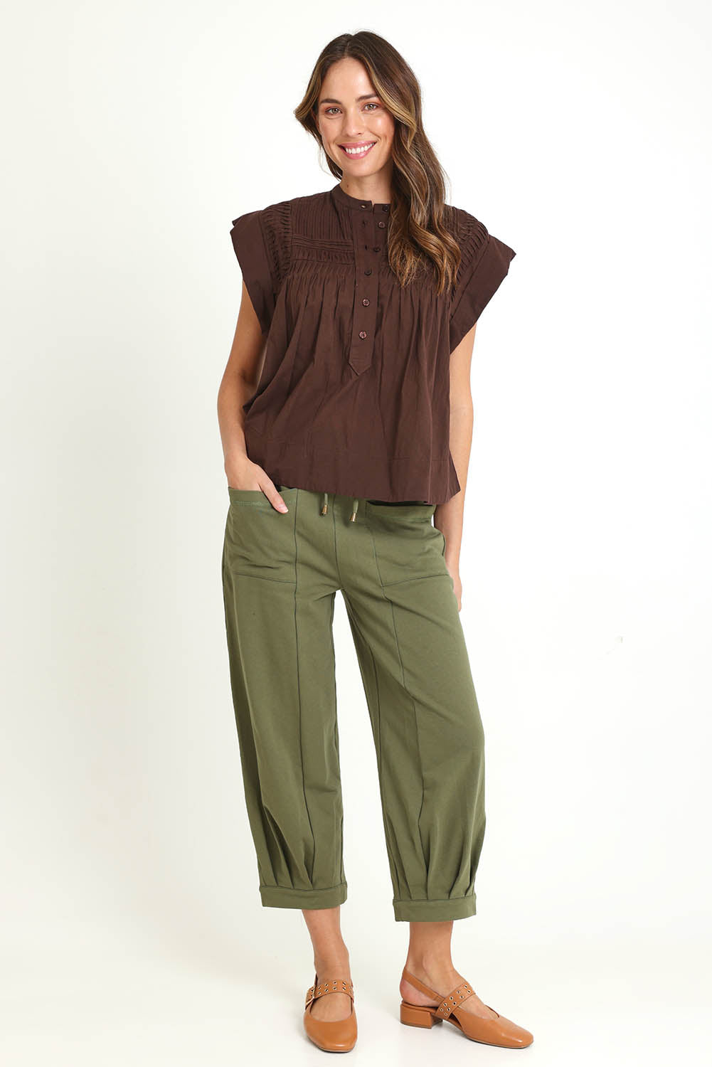 Guru Cotton Blend Track Pant - Khaki