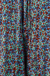Product shot of the Guru Cotton Pant in colour Inez (Blue), detail