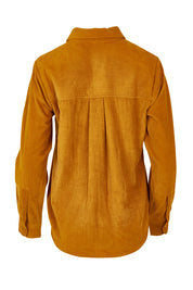 Product shot of the Metropolitan Cotton Cord Shirt in colour Marigold, from the back