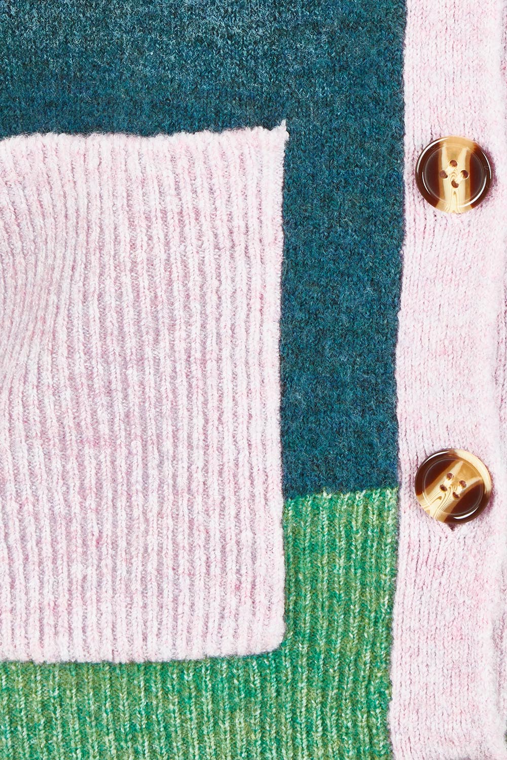 Product shot of the Poet Cardigan in colour Bluemulti (Blue), detail
