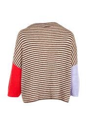 Product shot of the Neopolitan Jumper in colour Multi, from the back