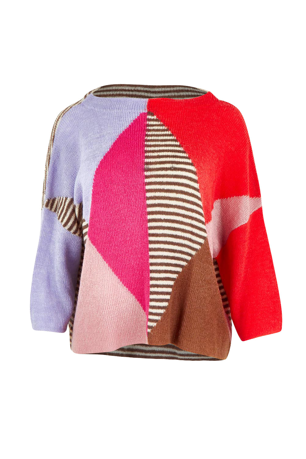 Product shot of the Neopolitan Jumper in colour Multi, from the front