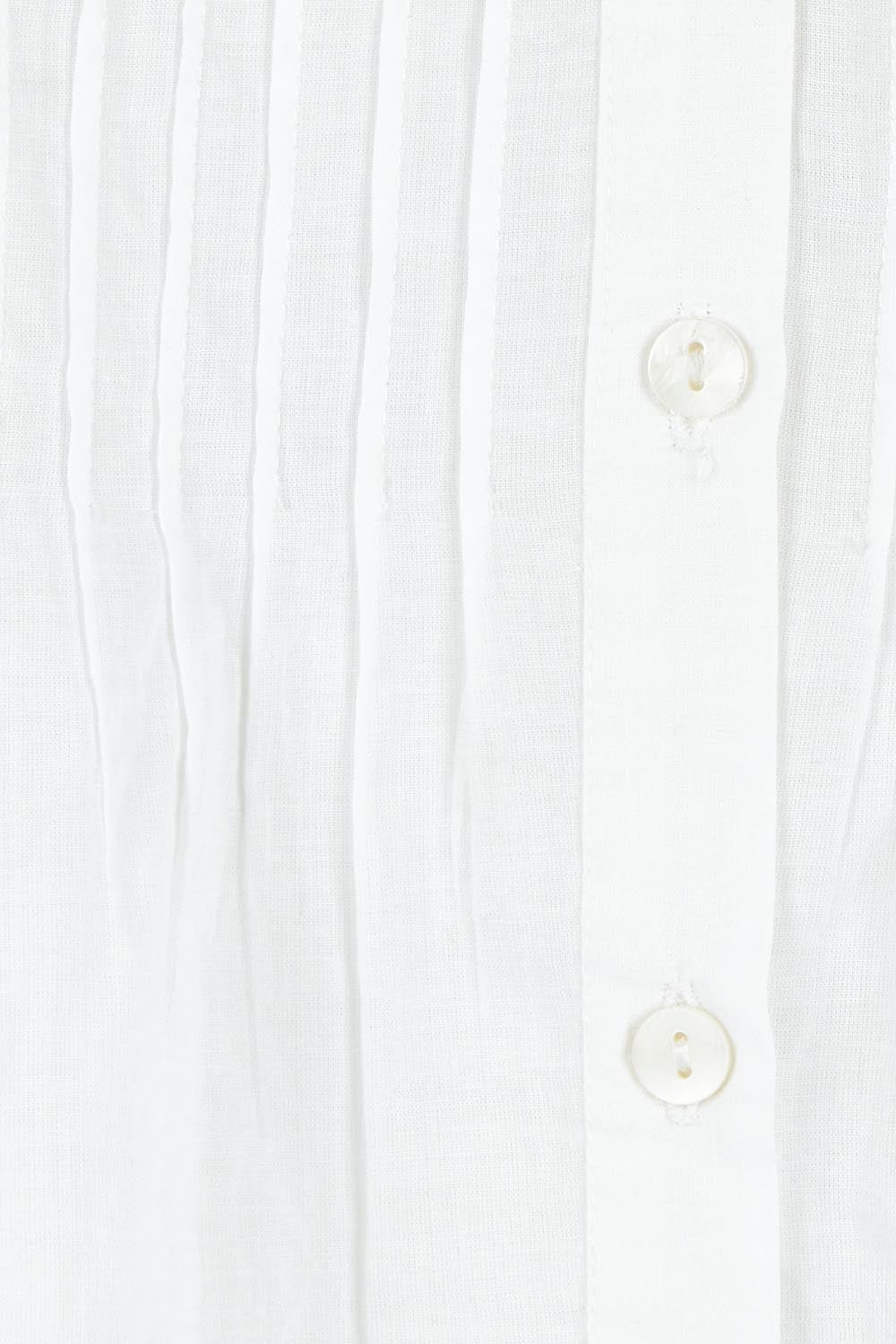 Product shot of the Haru Embroidered Shirt in colour White (White), detail