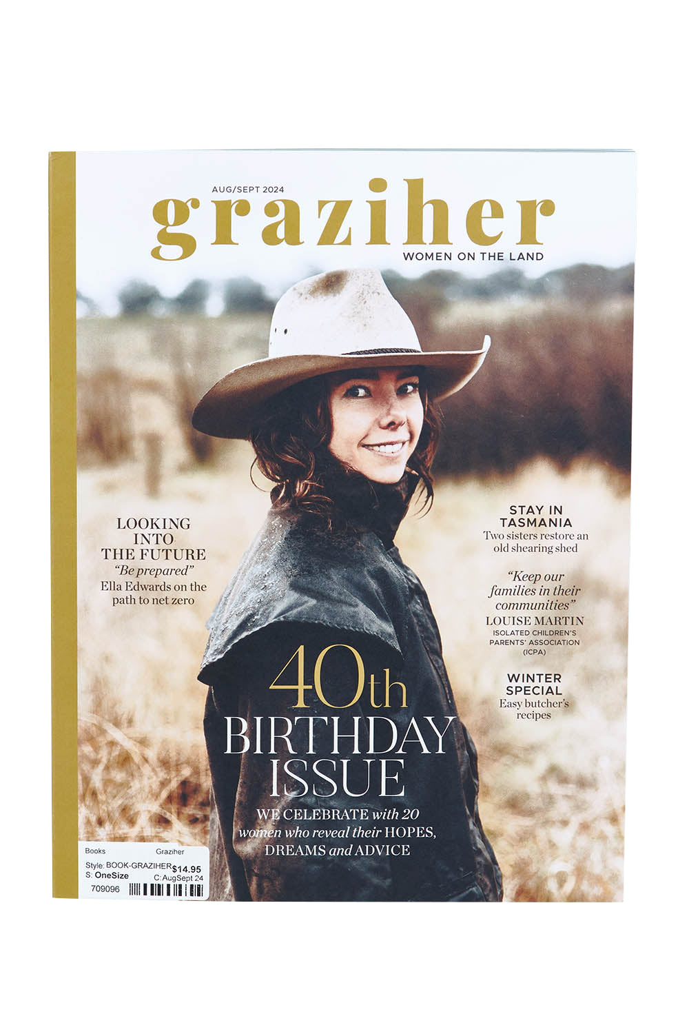 Product shot of the Graziher in colour AugSept 24 (Black), from the front
