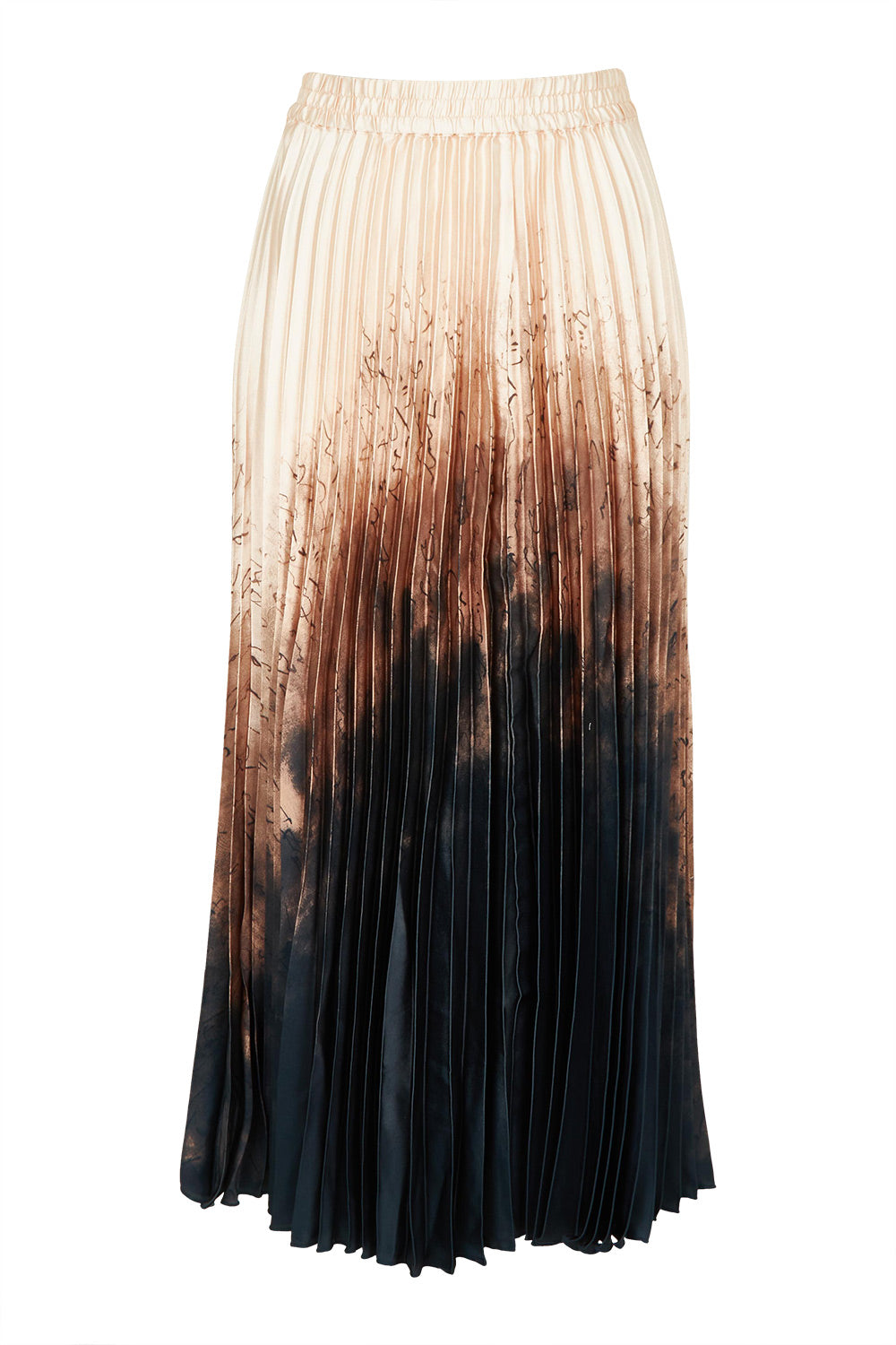 Product shot of the Alias Pleated Skirt in colour Calligraph, from the front