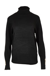 Product shot of the Pilot Knit in colour Black (Black), from the front