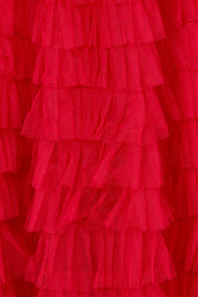 Product shot of the Chance Skirt in colour Berryred (Red), detail