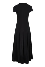 Product shot of the Sylvie Cotton Dress in colour Black (Black), from the back