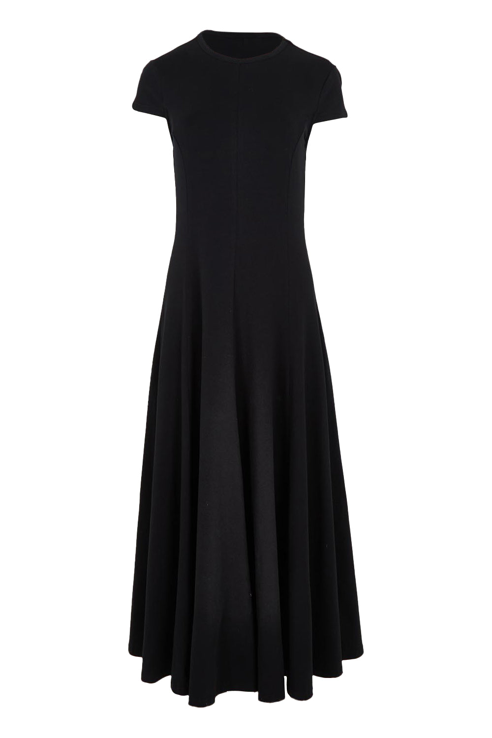 Product shot of the Sylvie Cotton Dress in colour Black (Black), from the front
