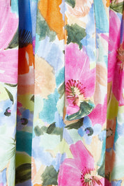 Product shot of the Avalon Dress in colour Electricbl, detail