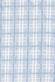 Product shot of the Ciao Bella Dress in colour Bluecheck (Blue), detail