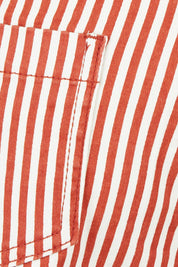 Product shot of the Stripe Straight Leg Jeans in colour Redwhite, detail