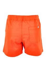 Product shot of the Red Cotton Beach Short in colour Red (Red), from the back