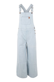 Product shot of the Striped Dungarees in colour Blue (Blue), from the front