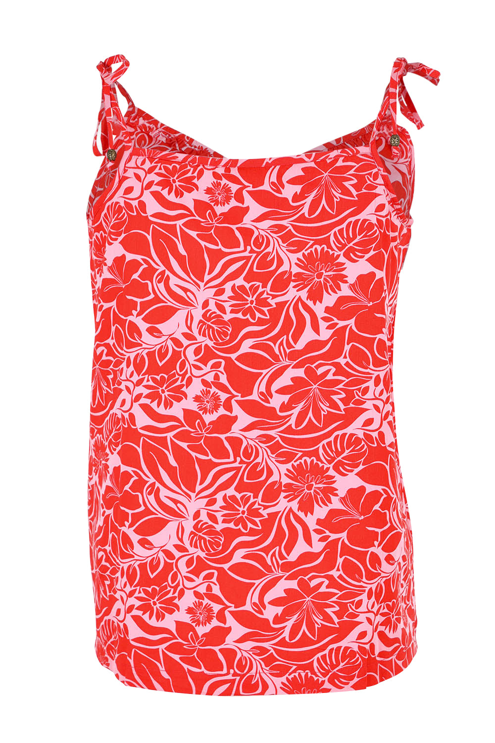Product shot of the Josie Camisole in colour Red (Red), from the back