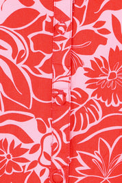 Product shot of the Josie Camisole in colour Red (Red), detail
