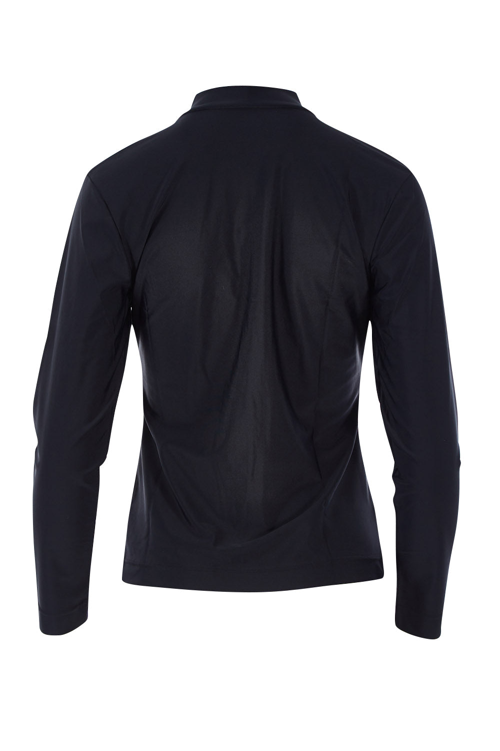 Product shot of the Long Sleeve Rash Vest in colour Black (Black), from the back