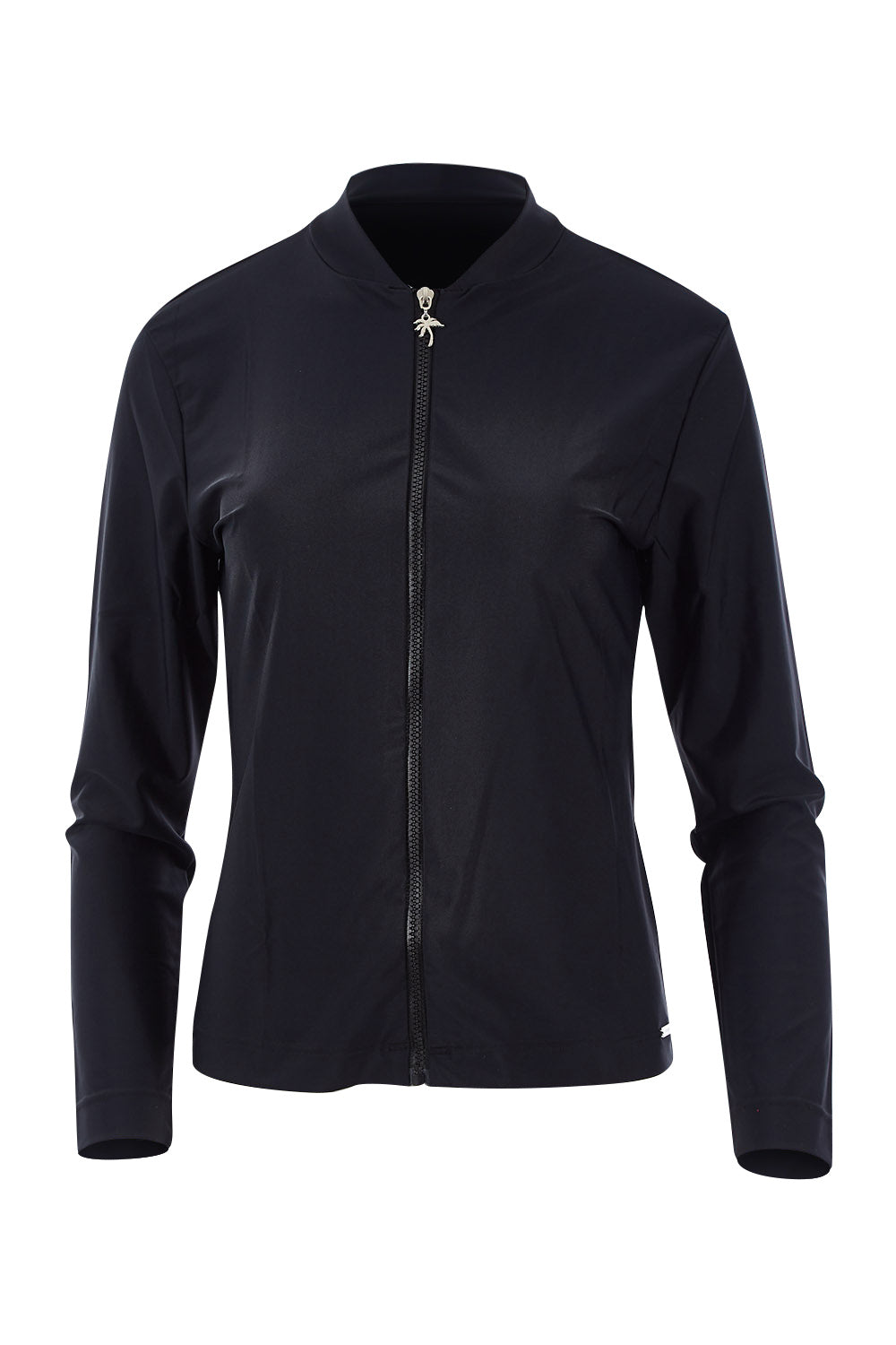 Product shot of the Long Sleeve Rash Vest in colour Black (Black), from the front