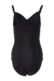 Product shot of the Criss Cross One Piece in colour Black (Black), from the back
