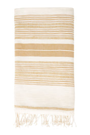 Product shot of the Handwoven Genale Bath Towel in colour Naturalbut, from the front