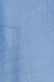 Product shot of the Long Cardi in colour Denim (Blue), detail