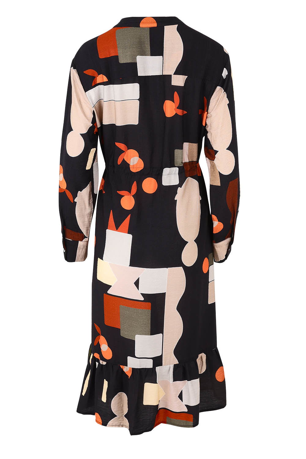 Product shot of the Galleria Dress in colour Black (Black), from the back
