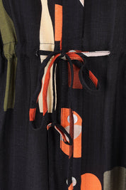 Product shot of the Galleria Dress in colour Black (Black), detail