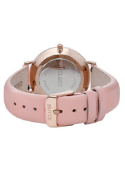 Product shot of the La Boheme Rose Gold Watch in colour WhitePink (Pink), from the back