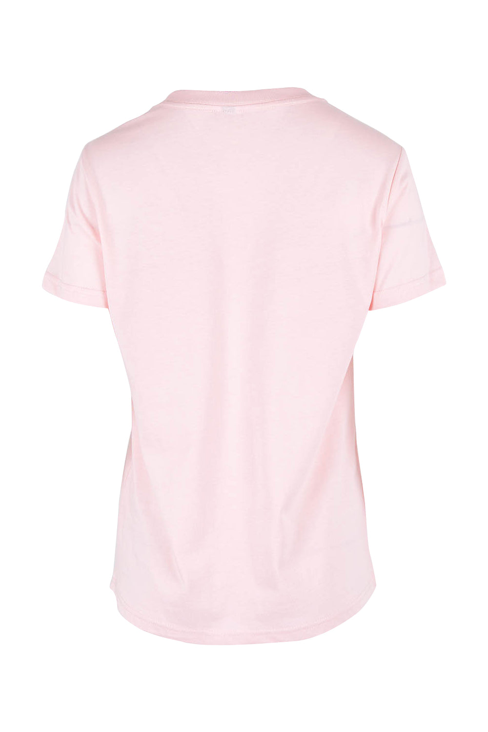 Product shot of the Stress Less Love More Tee in colour Pink (Pink), from the back