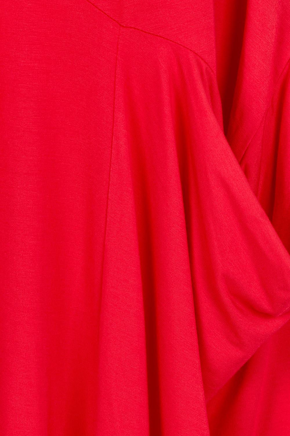 Product shot of the Summer Cotton Blend Pocket Dress in colour Red (Red), detail
