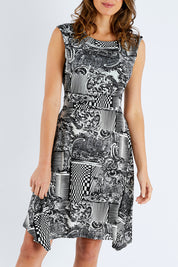 Preloved Fit Flare Dress - Check
