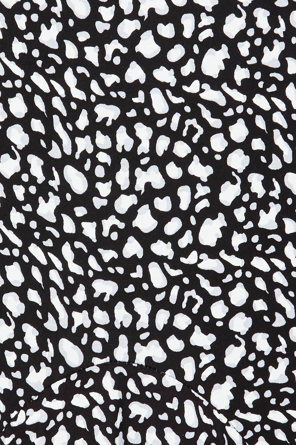 Product shot of the Cap Sleeve Bounce Dress in colour Blkwhite (Black), detail
