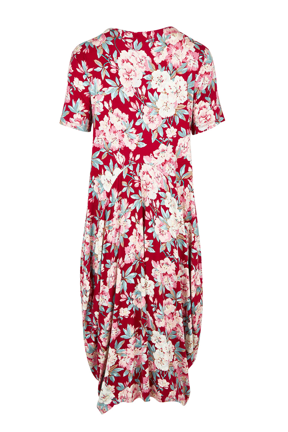 Preloved Cap Sleeve Bounce Dress - Cherry