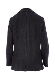 Preloved Pinstripe Jacket - Black