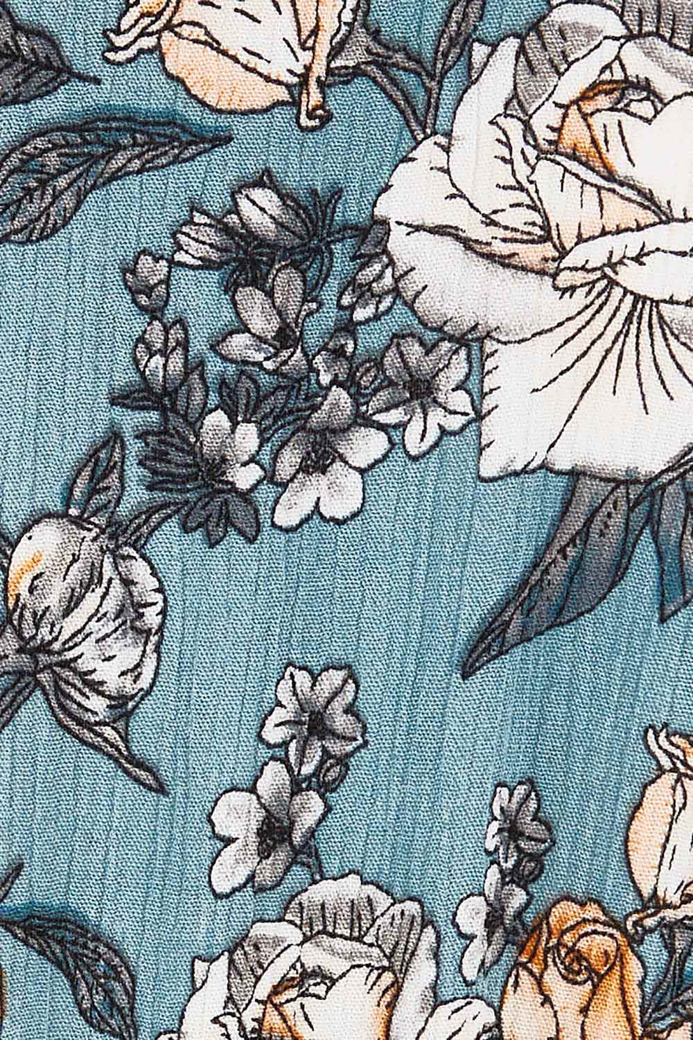 Product shot of the Gemma Ruffle Dress in colour Mint (Green), detail