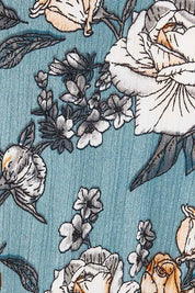 Product shot of the Gemma Ruffle Dress in colour Mint (Green), detail