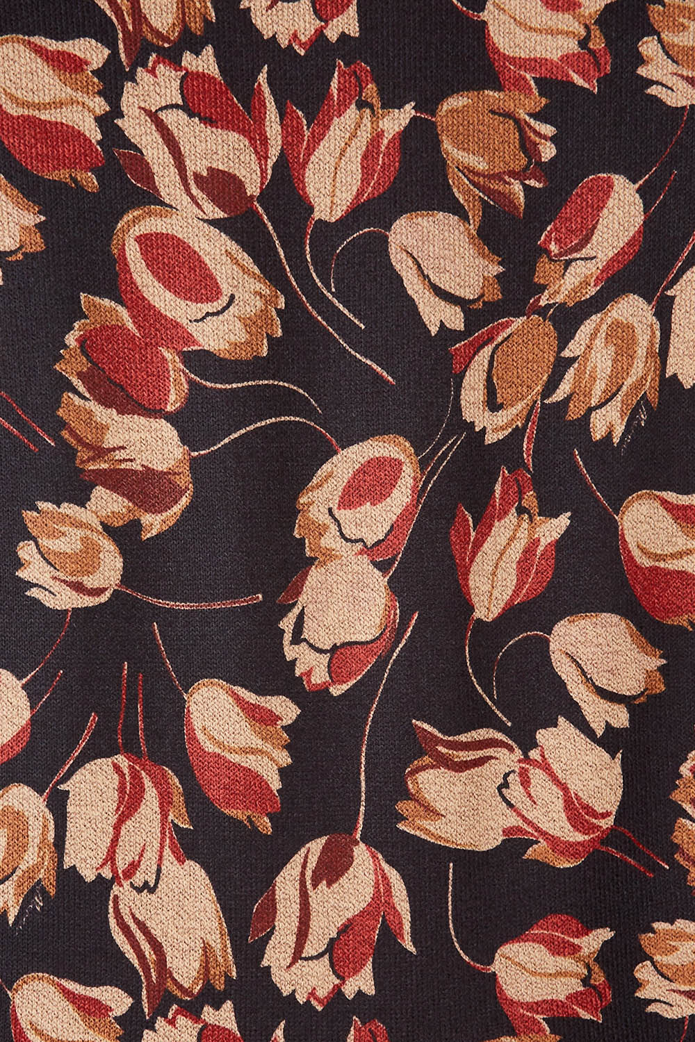 Product shot of the Bounce Dress in colour Rust (Black), detail