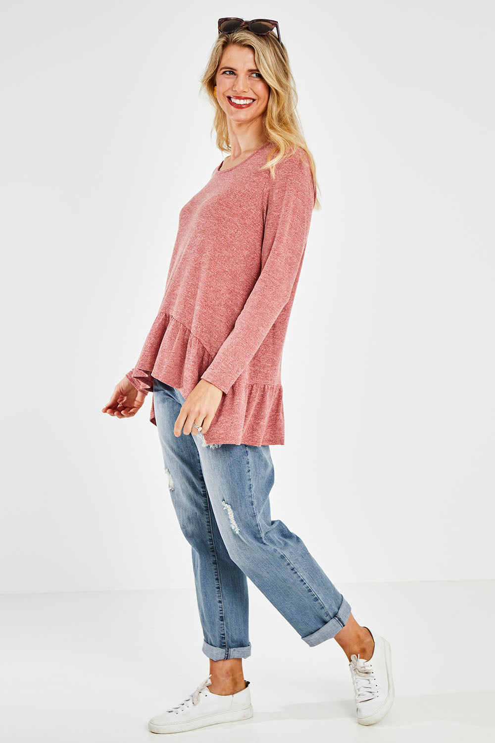 Preloved Ruffle Swing Top - Rose