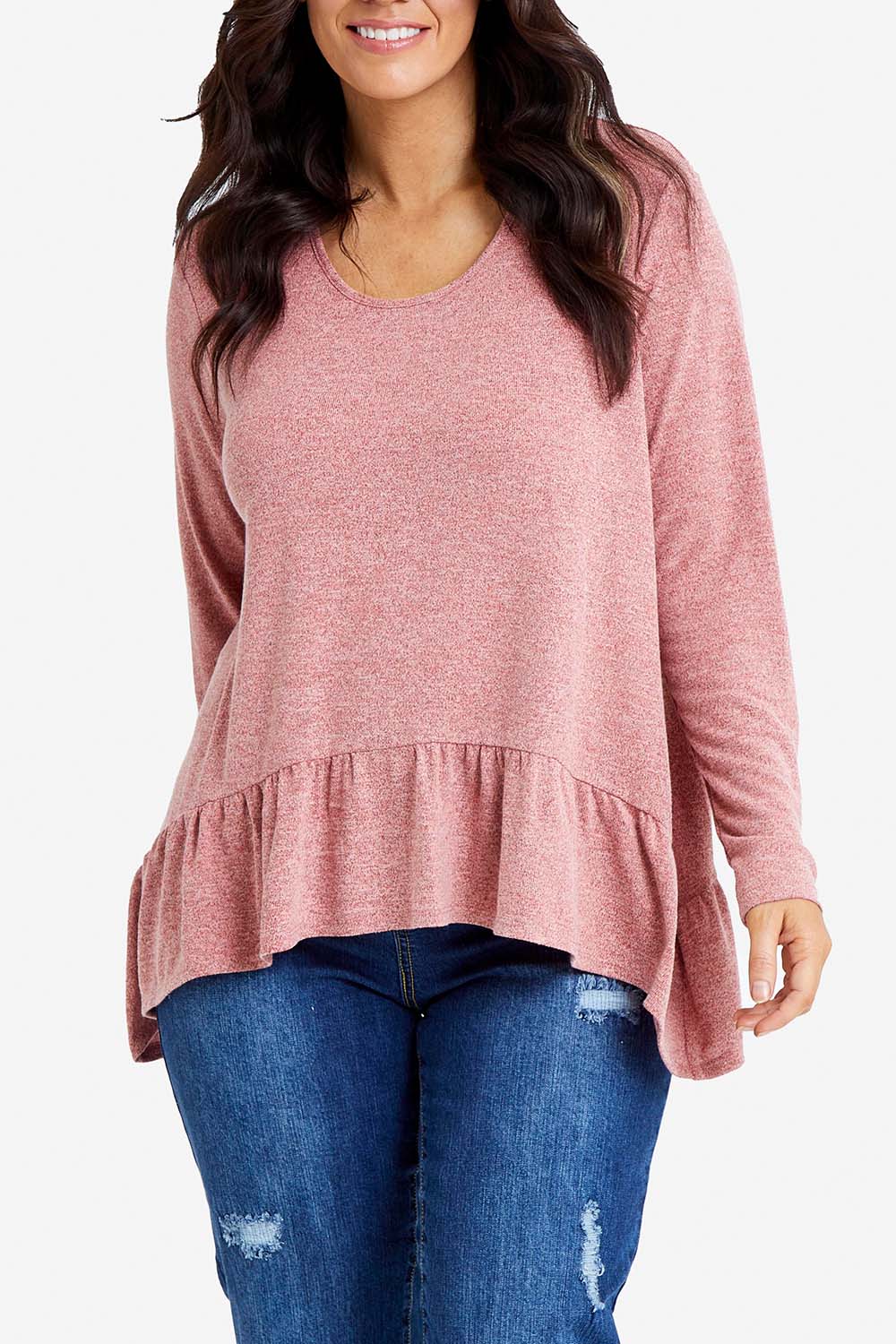 Preloved Ruffle Swing Top - Rose