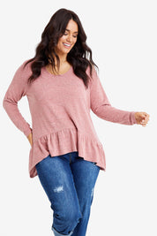 Preloved Ruffle Swing Top - Rose