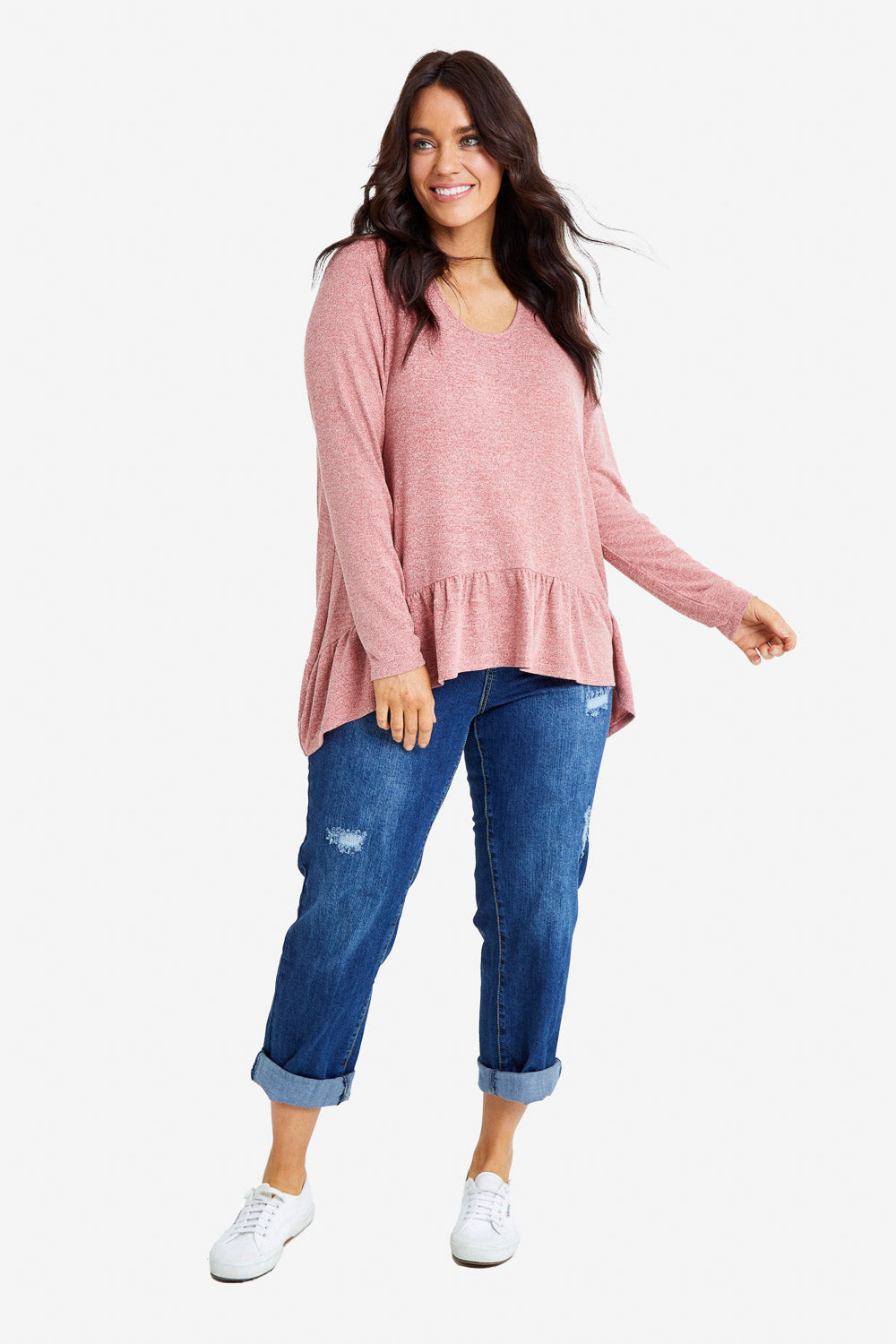 Preloved Ruffle Swing Top - Rose