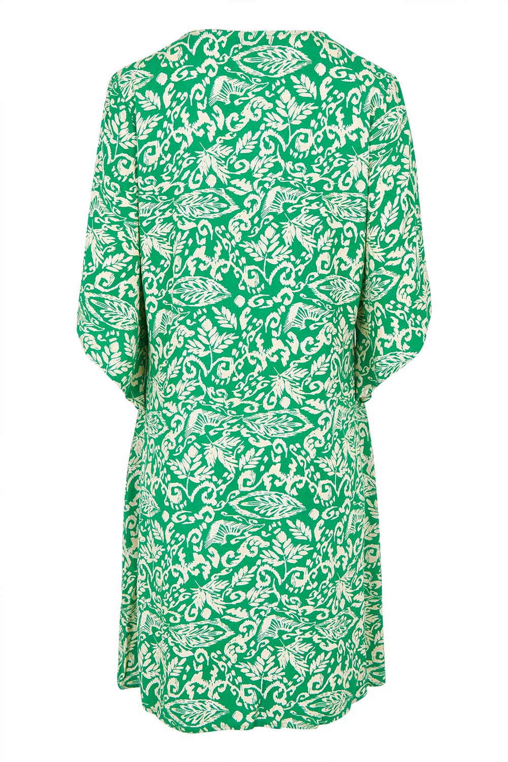 Product shot of the Sun Dress in colour Greentea (Green), from the back