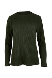 Product shot of the Free World Tee Top in colour Forest (Green), from the front