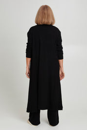 Preloved Rachel Rib Duster - Black