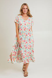 Preloved Tier Garden Dress - Mint