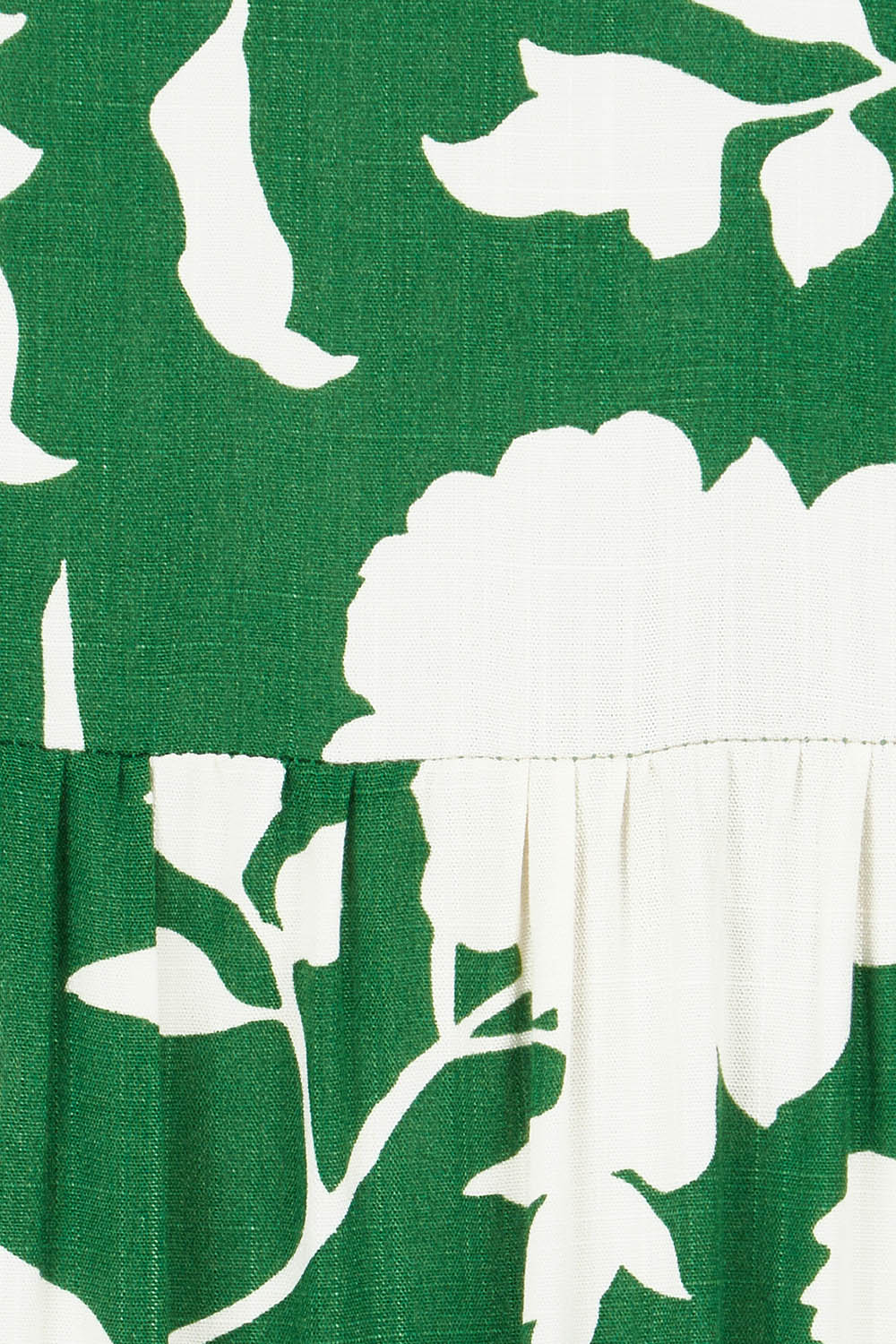 Product shot of the Tier Garden Dress in colour Green (Green), detail