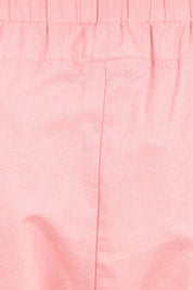 Product shot of the Cotton Linen Comfort Pant – Cinnamon in colour Cinnamon, showing detail