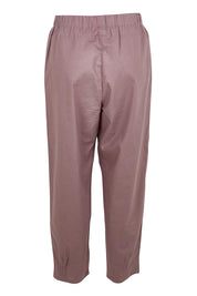 Product shot of the Cotton Linen Comfort Pant – Slate in colour Slate, from the back