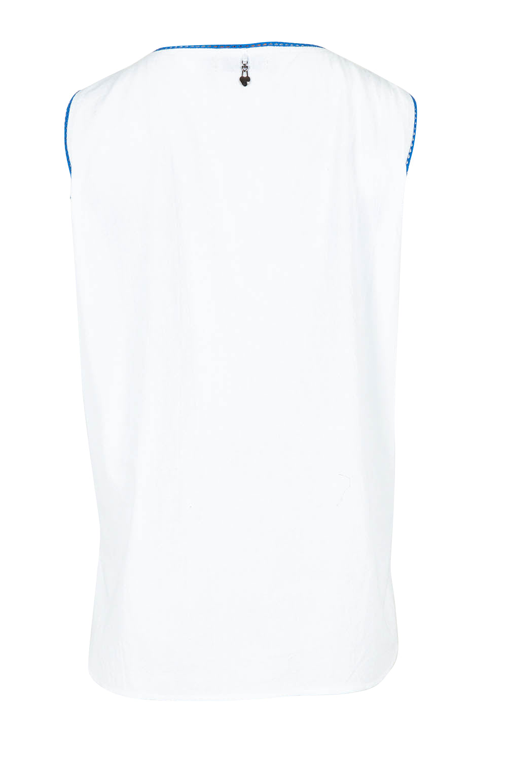 Product shot of the Hoi An Sleeveless Cotton Top in colour White (White), from the back