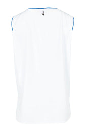 Product shot of the Hoi An Sleeveless Cotton Top in colour White (White), from the back